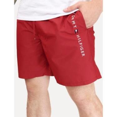 Imagem de Short Tommy Hilfiger Masculino Long Drawstring Core Logo Vermelho-Masculino