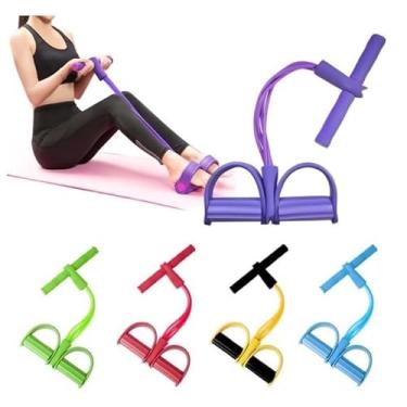 Imagem de Elástico Extensor Multifuncional Pull Reducer Treino Completo para Pernas Braços Glúteos e Abdômen Academia Portátil para Casa Yoga Musculação e Fitness