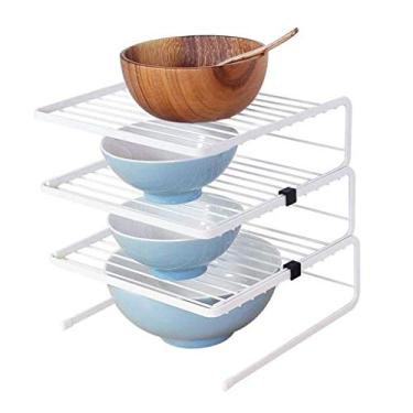 Imagem de Prateleira de armazenamento de banheiro em 3 camadas, várias camadas, prateleira de armazenamento de ferro, suporte de canto, organizador de xampu, prateleira de banheiro