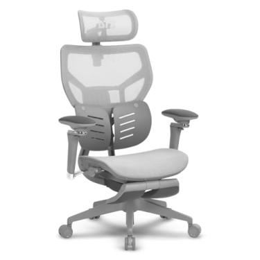 Imagem de Cadeira Escritório Ergonomica DT3 Glacius com Apoio de pé, Revestimento Mesh DT3 Polytex™, Encosto SpineSync Full™, Apoio de cabeça profissional 4D, Apoio braços 6D, Apoio lombar 2D. (Grey)