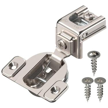 Imagem de Blum Dobradiça de armário 39C355B.20x25S 3,17 cm com sobreposição macia, aço niquelado, acabamento em níquel (pacote com 25)