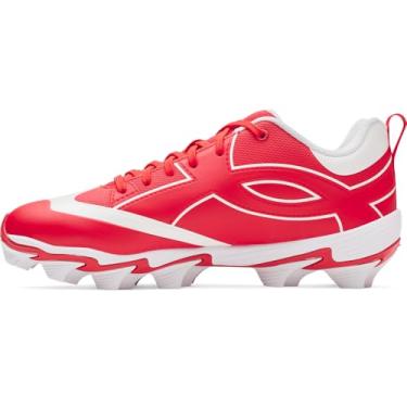Imagem de Under Armour Tênis masculino Leadoff Icon Low Rm Baseball Cleats, (600) Vermelho/Branco/Vermelho, 37