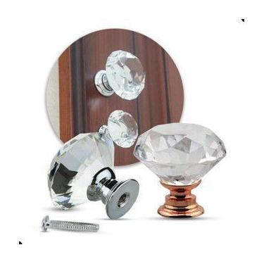 Imagem de Puxador De Armário gavetas móveis Modelo Cristal 30mm - FERRAGENS, Cro