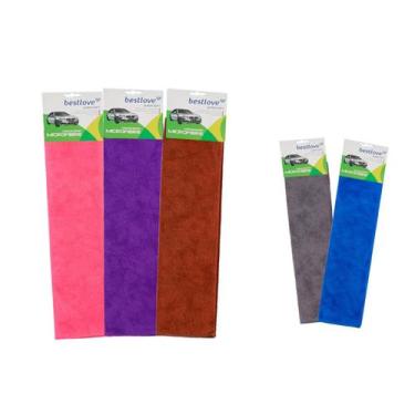 Imagem de Kit 3 pano automotiva carro casa cozinha janela microfibra 40x60 cm mu