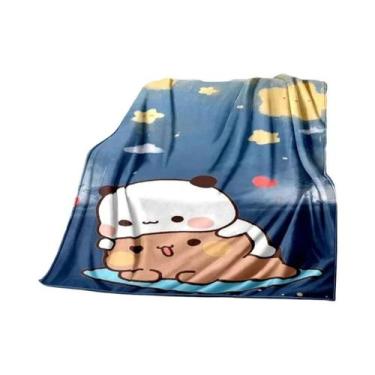 Imagem de Cobertor De Flanela Quente Para Crianças Com Estampa De Urso Em Desenh