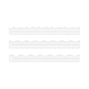 Imagem de Conjunto De 3 Réguas Guia Para Scrapbooking DIY Para Decoração De Bord