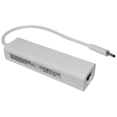 Imagem de Cabo Adaptador Hub Usb Type C Rj45 3 Portas