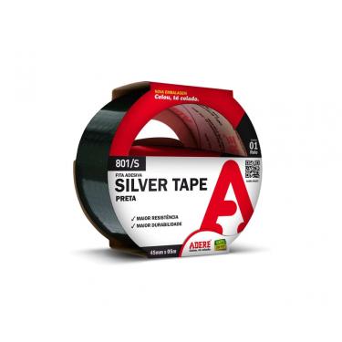 Imagem de Fita Silver Tape Adere 45Mmx5M Preta 801S Blister
