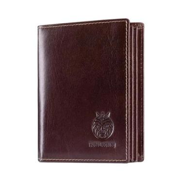 Imagem de Carteira De Couro Genuíno Bifold Com Bloqueio RFID De Grande Capacidad