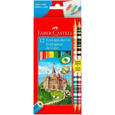 Imagem de Lapis de cor 12 cores + 2 bicolor Faber Castell