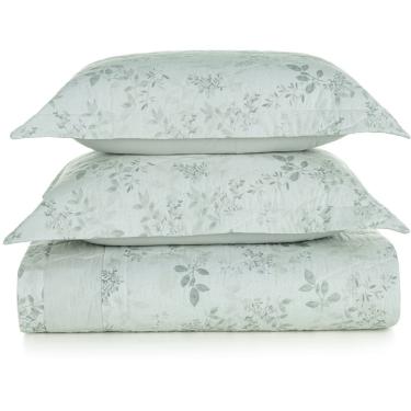 Imagem de Jogo de Colcha Karsten Acacia 160 Fios 3 Peças Queen Cinza