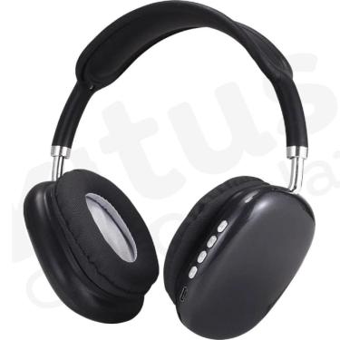 Imagem de Fone De Ouvido Bluettoth 5.0 Sem Fio Moderno Preto Elegante