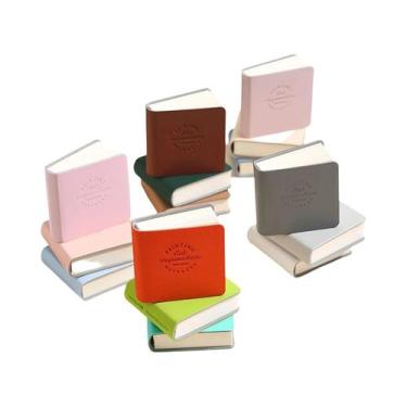 Imagem de Caderno Mini De Couro Pequeno 3 Peças, Bloco De Notas De Bolso Com Gra