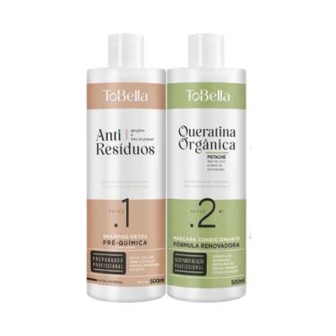 Imagem de Kit Escova Progressiva Queratina Organica Tobella Selagem de Pistache 