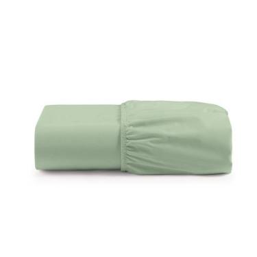 Imagem de Lençol Casal Cintilante Percal 180 Fios com Elástico - Verde - 100% Al