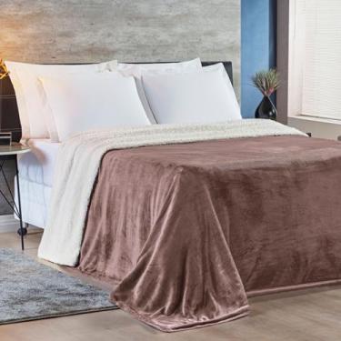 Imagem de Cobertor Alaska Dupla Face com Sherpa King 01 Peça Rosê - BIA ENXOVAIS