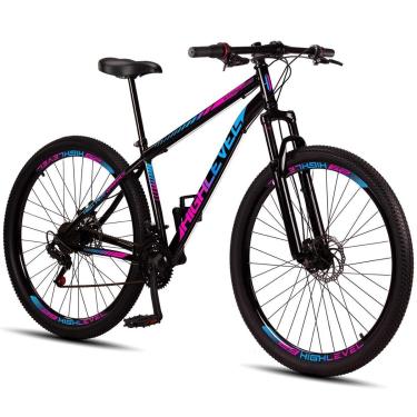 Imagem de Bicicleta Aro 29 Aço Carbono HighLevel Freios Disco Suspensão 21v-Unissex