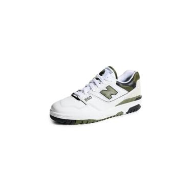 Imagem de New Balance Tênis masculino 550, Branco/Olivina escura, 11