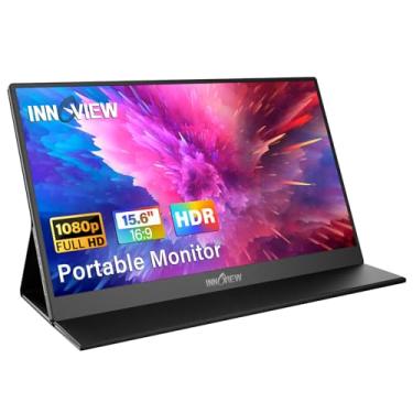 Imagem de InnoView Monitor portátil, monitor externo FHD 1080P USB C HDMI de 15,8 polegadas para laptop, desktop, MacBook, telefones, tablet, PS5/4, Xbox, Switch, alto-falante embutido com capa protetora (JP)
