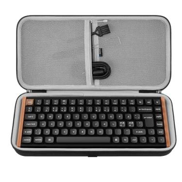 Imagem de GEEKRIA 75% Capa De Teclado, Bolsa De Transporte De Viagem De Casca Dura Para Teclado Portátil De 84 Teclas, Compatível Com Keychron K2, Teclado Mecânico Logitech Pop Keys, Womier S-K80 75%, Epomake