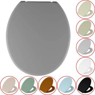 Imagem de Assento Privada Tampa Vaso Sanitário Cores Astra Pvc, grafite