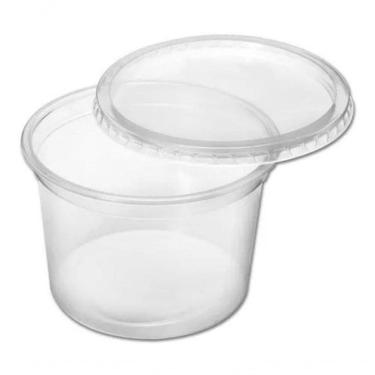 Imagem de Pote Descartável Pote Descartavel Pratico para o Dia a Dia 200ML C-24 Unidade para Alimentos em Plástico com Tampa