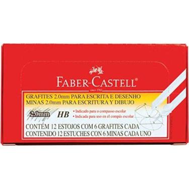 Imagem de Grafite 2.0mm Hb Faber-Castell Estojo com 6 Unidades para Escrita Suave e Desenhos