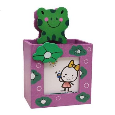 Imagem de Porta-canetas de madeira Porta-lápis Pen Pot Desktop Organizer - yiwei
