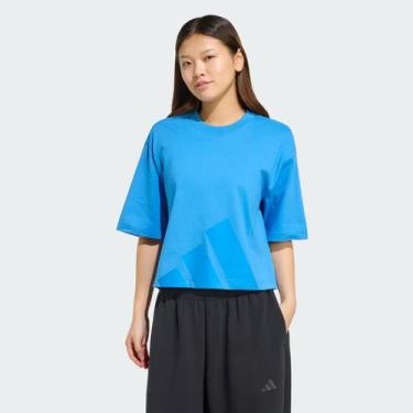 Imagem de Camiseta Adidas BL SJ BF Feminina Azul, M