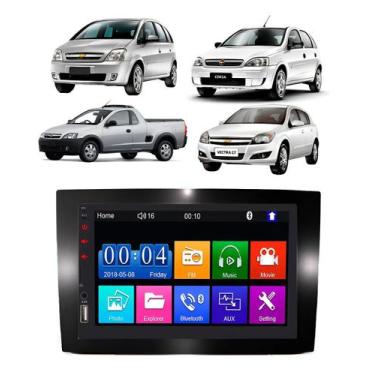 Imagem de Kit Multimídia Corsa Montana Meriva Mold Preta Mp5 FM BT USB - 7830 Fi