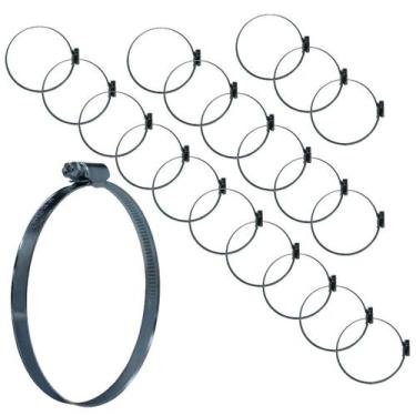 Imagem de KIT 20 Abraçadeira 83x102mm Mangueira Jardim Regulável - Lumaflex