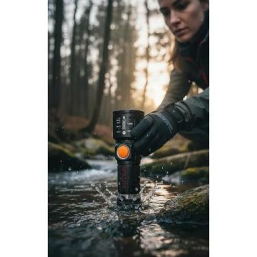 Imagem de Lanterna Tática LED Potente Zoom Resistente Água Recarregáve - Congrat