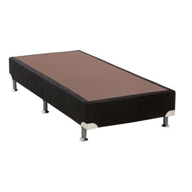 Imagem de Cama Box Base Universal Solteiro Suede Nero Black (78x188x20) - Ortobom