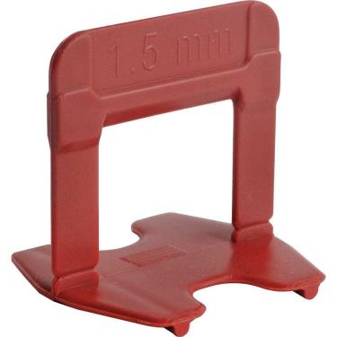 Imagem de Espaçador Nivelador para Pisos Cerâmicos e Porcelanatos 1,5mm Modelo 62407 Vermelho Cortag Caixa 500 Peças