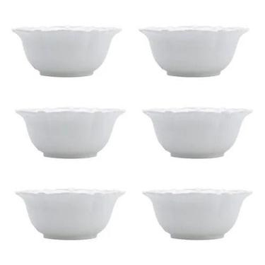 Imagem de Conjunto 6 Bowls em Porcelana Fancy Branco 14x6cm Wolff - âWolff