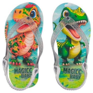 Imagem de Chinelo Menino Bebê Infantil Dinossauro Magicc Baby MB-074, 19/20