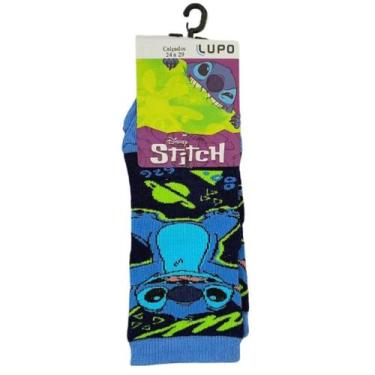 Imagem de Meia Infantil Lupo 02402-003 Stich Azul/Marinho, Azul, Marinho, 24-29