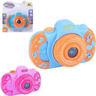 Imagem de Brinquedo para Bebê Camera Baby com Som e Luz Interativos em Plástico Atóxico Art Brink