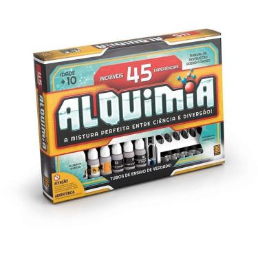 Imagem de Jogo Educativo Científico Alquimia 45 Experiências com Tubos de Ensaio e Manual Ilustrado Grow