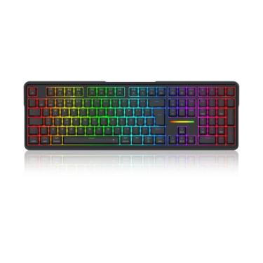 Imagem de Teclado Mecânico Gamer Redragon Antonium Pro 3 Mode RGB Preto Sem Fio 