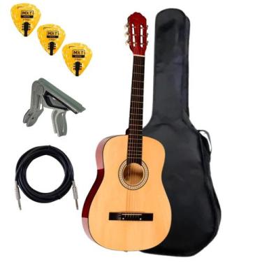 Imagem de Kit Violão Acústico Vogga VCA101N C/Capa Clássico 38" Nylon + Afinador