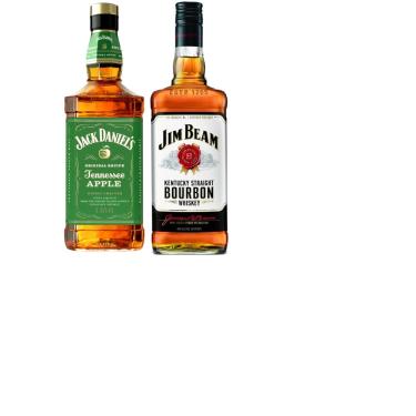 Imagem de Kit Whiskey Jack Daniel's Apple + Jim Beam Bourbon 1L cada