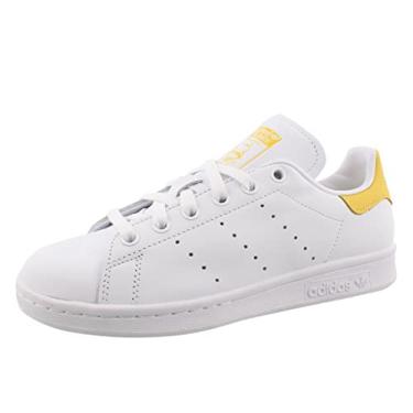 Imagem de adidas Originals Tênis feminino Stan Smith, Branco/Amarelo, 5.5