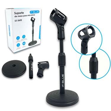 Imagem de Pedestal Suporte Microfone De Mesa Studio Rádio Tripé