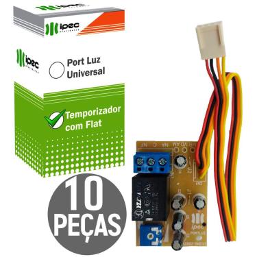 Imagem de 10 Módulo Relê Temporizador Port Luz Trava Garagem com Flat 4 Vias A2802 Ipec