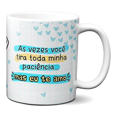 Imagem de Caneca Flork Namorados Tira Paciência Mas Eu Te Amo (Branca)