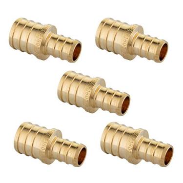 Imagem de (Pacote com 5) PEX EFIELD PEX 1/2" x 3/4" REDUCING COUPLING BRASS CRIMP FITTING (sem chumbo) -5 peças