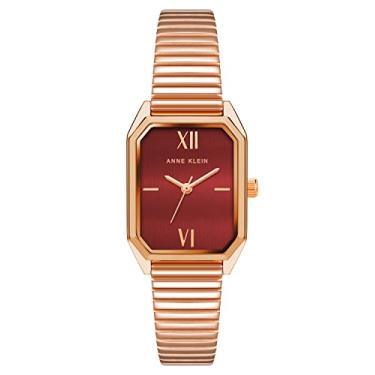 Imagem de Anne Klein Relógio de pulseira feminino, Ouro rosa/vermelho