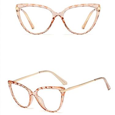 Imagem de Óculos de olho de gato fashion para mulheres retrô feminino óculos claros populares mate, 1, china