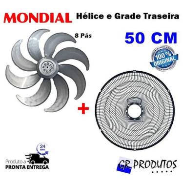 Imagem de Kit Hélice 8 Pás  + Grade Traseira 50 Cm Ventilador Mondial Original 5
